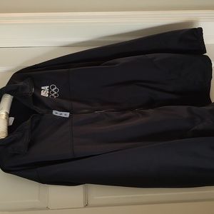US Olympic Committee Black Fleece Lined full zip jacket. Like new